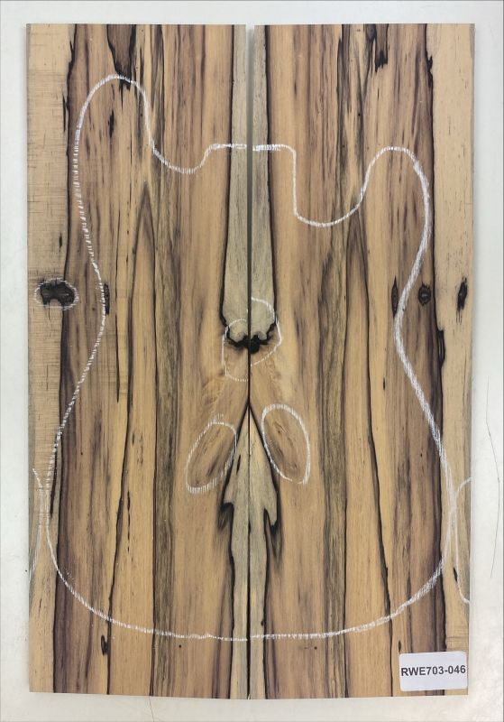 Top Schwarzweißes Ebenholz/Royal White Ebony 9mm Einzelstück #046